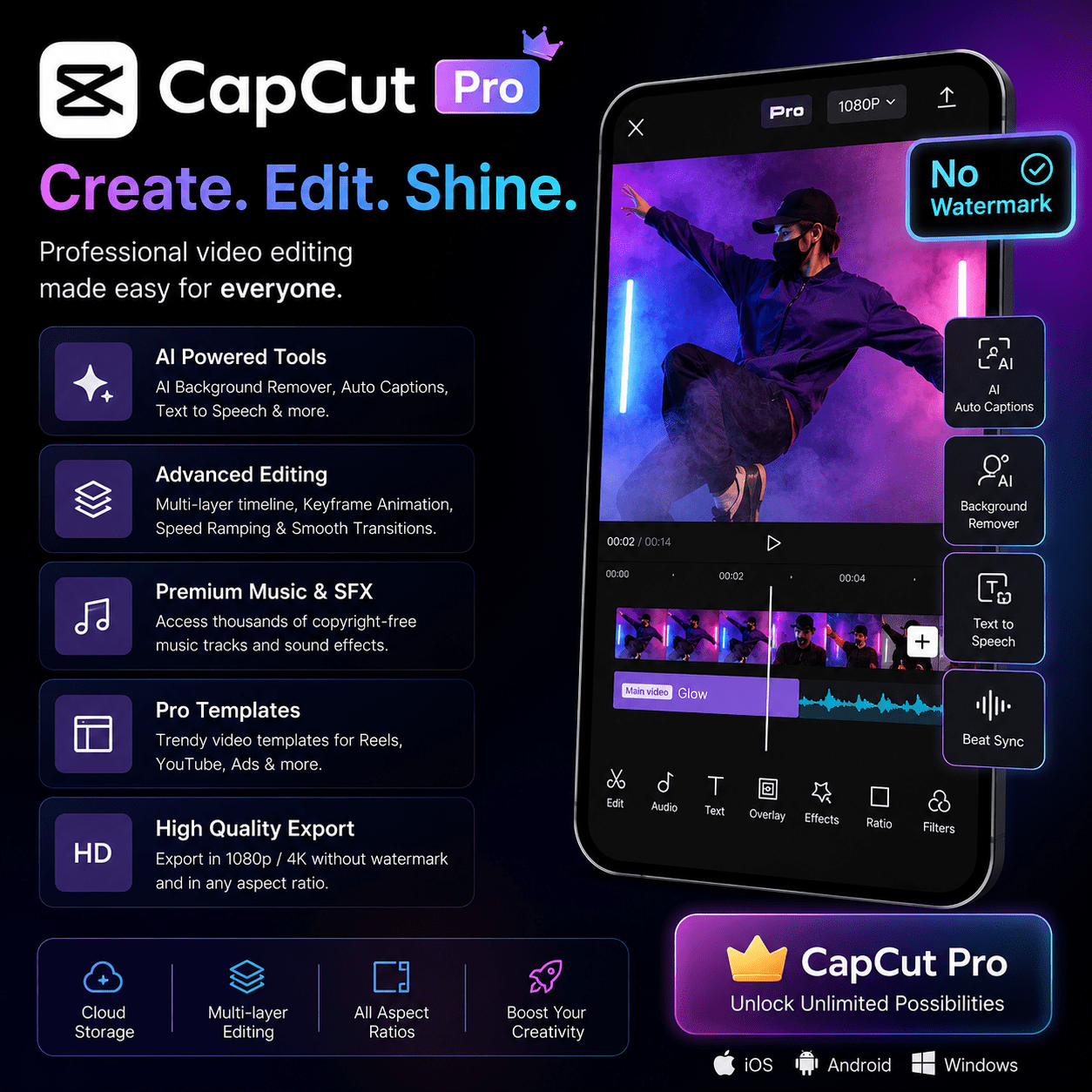 CapCut Pro - Create. Edit. Shine.